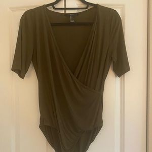 Olive Green Forever 21 bodysuit